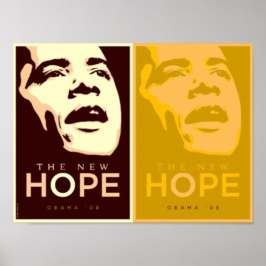Obama The New Hope Brown & Gold Poster (Voorkant)