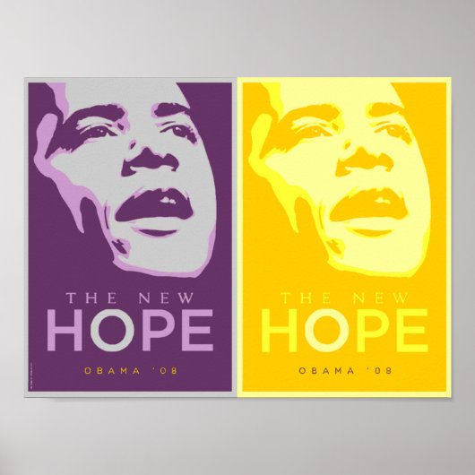 Obama The New Hope Paars & Gold Poster (Voorkant)