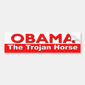 Obama The Trojan Horse Bumpersticker (Voorkant)