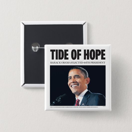 Obama: Tide of Hope Button (Voorkant /achterkant)
