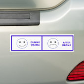 Obama - Tijdens en na de Bumpersticker (Op auto)