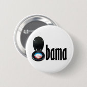 Obama (toilet) ronde button 5,7 cm (Voorkant /achterkant)