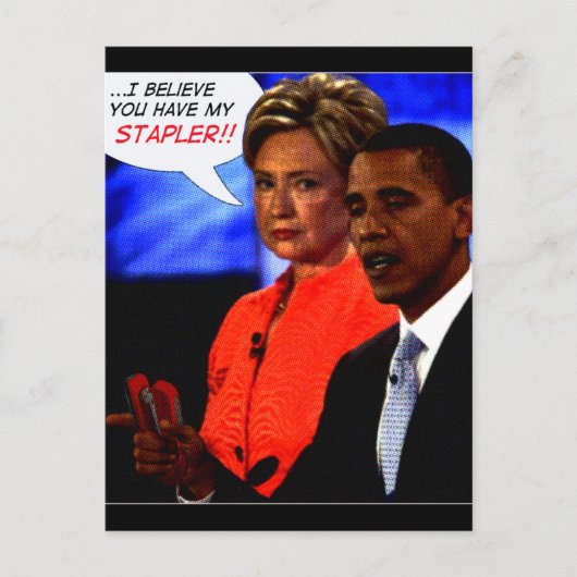 obama took my stapler briefkaart (Voorkant)