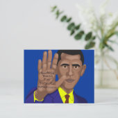 Obama Trades in Teleprompter Briefkaart (Staand voorkant)