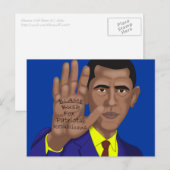 Obama Trades in Teleprompter Briefkaart (Voorkant / Achterkant)