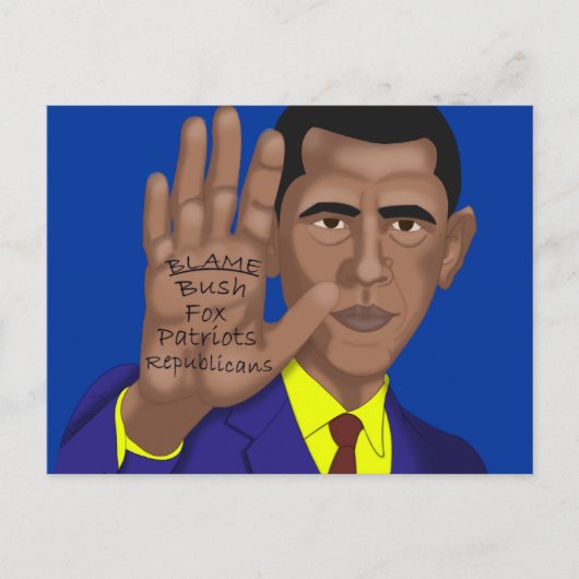 Obama Trades in Teleprompter Briefkaart (Voorkant)