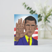 Obama Trades in Teleprompter Briefkaart (Staand voorkant)