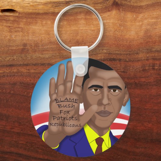 Obama Trades in Teleprompter Sleutelhanger (Voorkant)