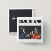 Obama Triumphs Button (Voorkant /achterkant)