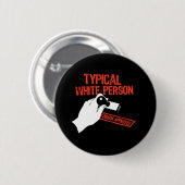 OBAMA: TYPISCH BLANKE PERSOON RONDE BUTTON 5,7 CM (Voorkant /achterkant)