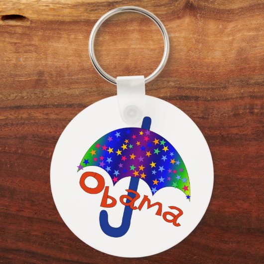 Obama Umbrella Inaguration Memento Sleutelhanger (Voorkant)