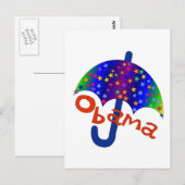Obama Umbrella Inauguration Memento Briefkaart (Voorkant / Achterkant)