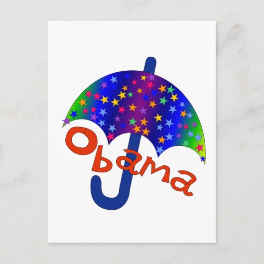 Obama Umbrella Inauguration Memento Briefkaart (Voorkant)