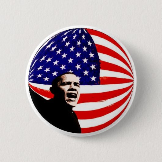 Obama US Flag Button (Voorkant)