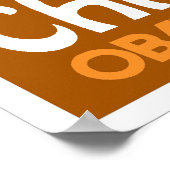 Obama - Verander Oranje Poster donker (Hoek)