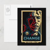 Obama-verandering Briefkaart (Voorkant / Achterkant)