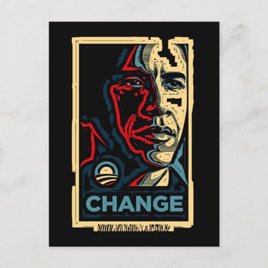 Obama-verandering Briefkaart (Voorkant)