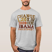 OBAMA Verandering is hier - t-shirt (Voorkant)