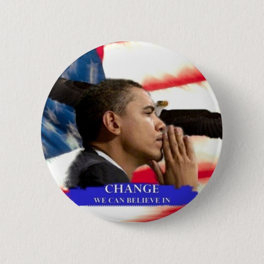 Obama-verandering Ronde Button 5,7 Cm (Voorkant)