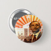 Obama-verandering Ronde Button 5,7 Cm (Voorkant /achterkant)