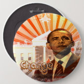 Obama-verandering Ronde Button 6,0 Cm (Voorkant /achterkant)