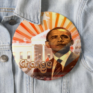 Obama-verandering Ronde Button 6,0 Cm