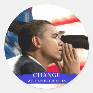 Obama-verandering Ronde Sticker