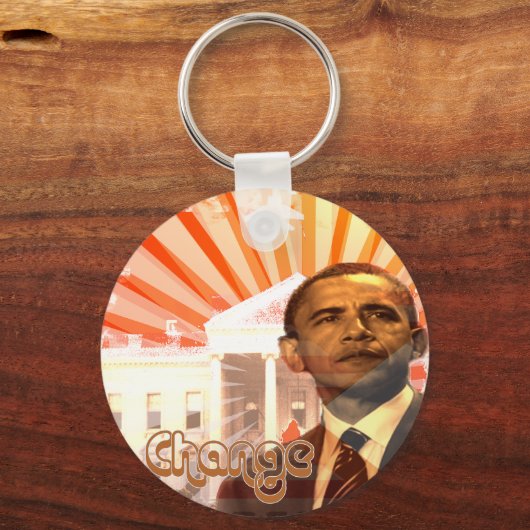 Obama-verandering Sleutelhanger (Voorkant)