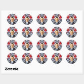 Obama, Verenigde Staten_ Ronde Sticker (Vel)
