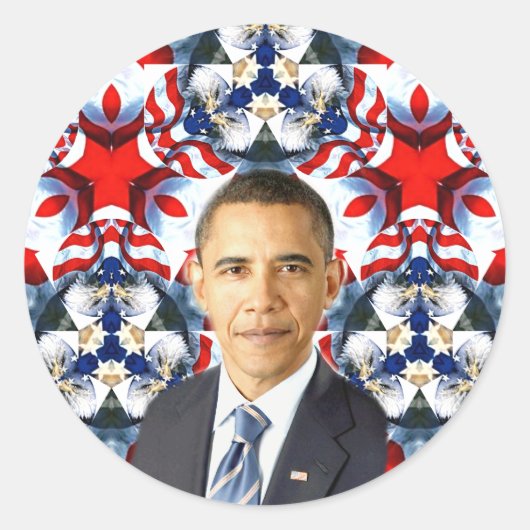 Obama, Verenigde Staten_ Ronde Sticker (Voorkant)