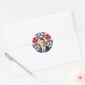 Obama, Verenigde Staten_ Ronde Sticker (Envelop)