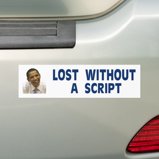 OBAMA Verloren zonder script Bumpersticker (Op auto)