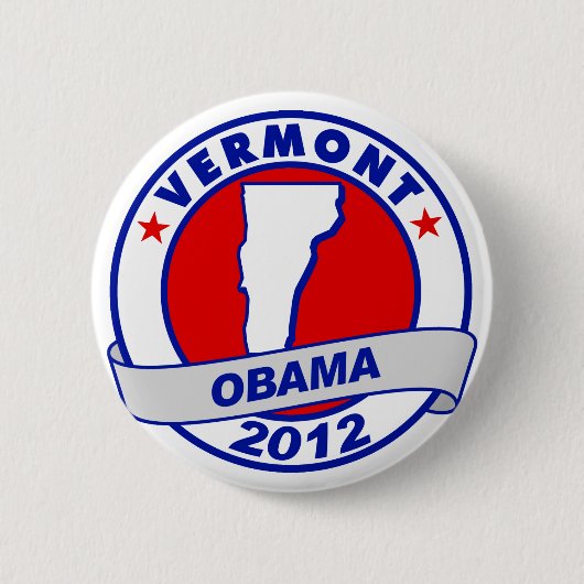 Obama - vermont ronde button 5,7 cm (Voorkant)