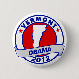 Obama - vermont ronde button 5,7 cm