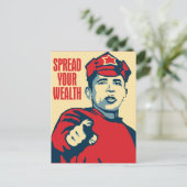 Obama - Verspreid je rijkdom rond: OHP Briefkaart (Staand voorkant)