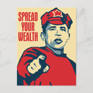 Obama - Verspreid je rijkdom rond: OHP Briefkaart