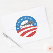 Obama Victory-In Drone We Trust-sticker Ronde Sticker (Envelop)