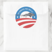 Obama Victory-In Drone We Trust-sticker Ronde Sticker (Tas)