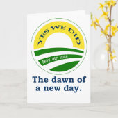 Obama Victory Wenskaart Kaart (Gele Bloem)