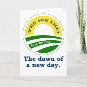 Obama Victory Wenskaart Kaart