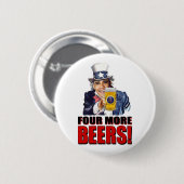 Obama - Vier Bieren Meer Ronde Button 5,7 Cm (Voorkant /achterkant)