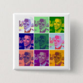 obama vierkante button 5,1 cm (Voorkant)