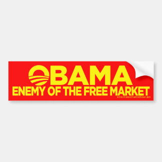 Obama, vijand van de vrije markt bumpersticker