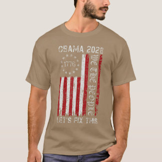 Obama Vintage Vlag Retro Patriottisch 2028 Politie T-shirt