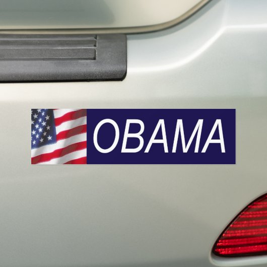 Obama, vlag, bumpersticker - Gepersonaliseerd (Op auto)