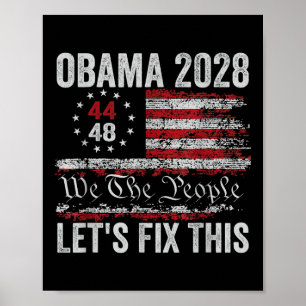 Obama vlag Retro Patriottisch 2028 Politiek Poster