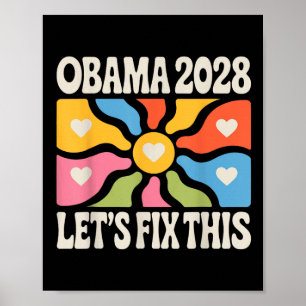 Obama vlag Retro Patriottisch 2028 Politiek Poster