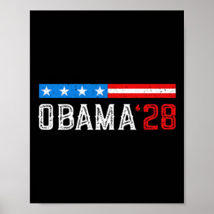 Obama vlag Retro Patriottisch 2028 Politiek Poster