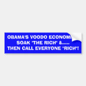 OBAMA VOODO ECONOMICS- SOAK "THE RICH" -DAT RIJK BUMPERSTICKER (Voorkant)
