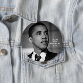 OBAMA VOOR BUTTON PRESIDENT 2008 (In situ)